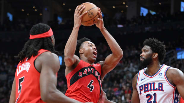 Scottie Barnes acknowledged Nick Nurse's return to Toronto on Saturday.